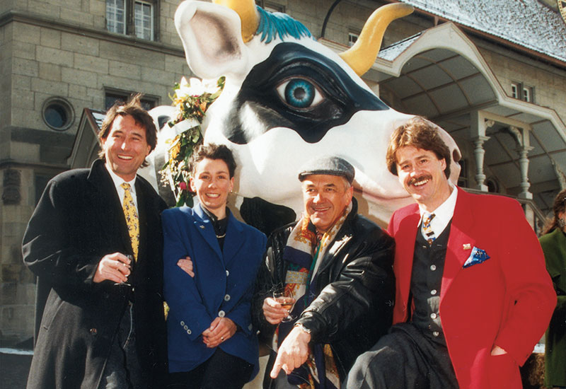 Michel Jordi with Rolf Ammann, Maria Walliser and Claude Nobs